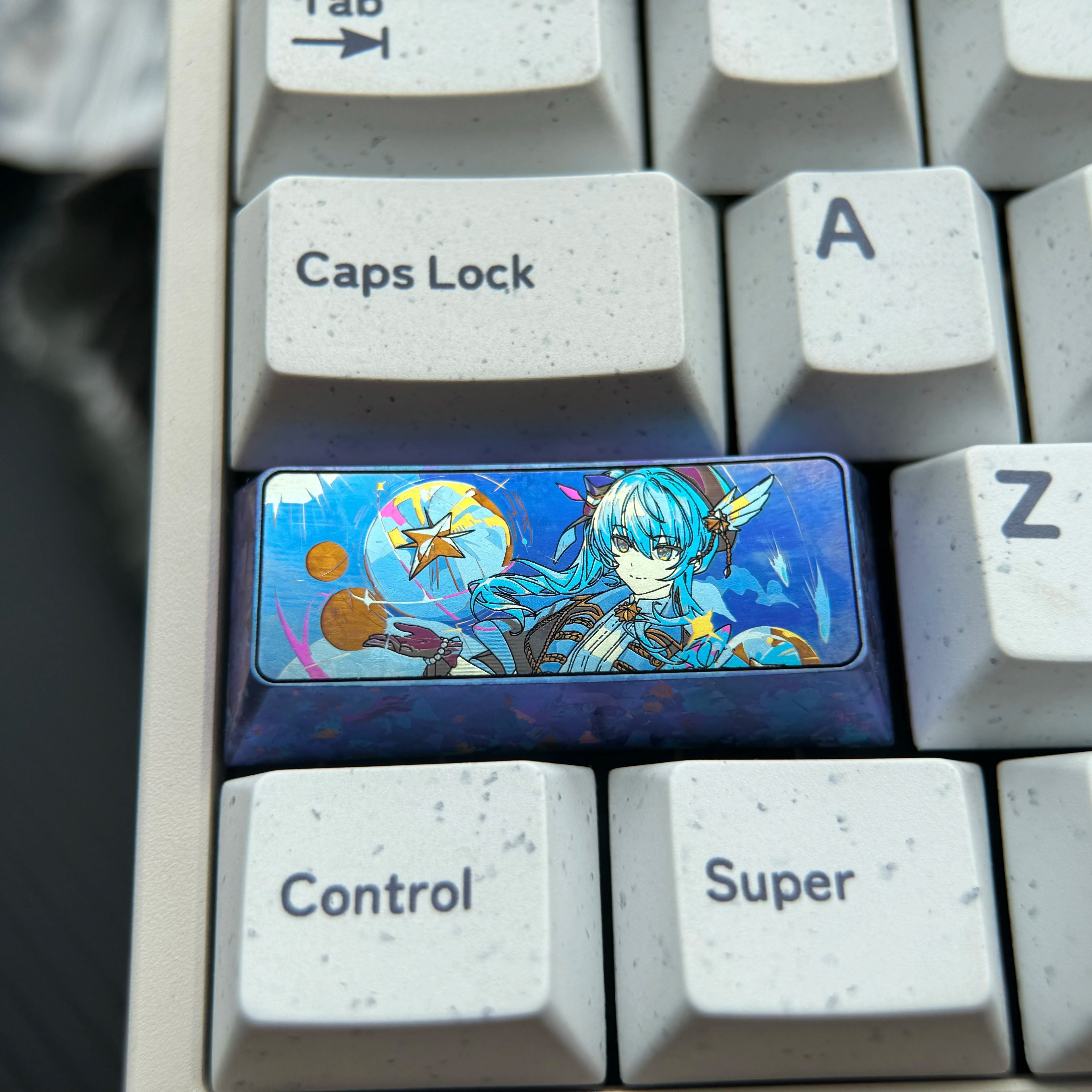 Hoshimachi Suisei Theme Collection, Titanium Alloy Personalized Keycaps, Anime Music Idol Culture Peripheral Mechanical Keyboard Customized Decorative Keycaps