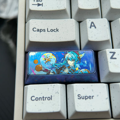 Hoshimachi Suisei Theme Collection, Titanium Alloy Personalized Keycaps, Anime Music Idol Culture Peripheral Mechanical Keyboard Customized Decorative Keycaps