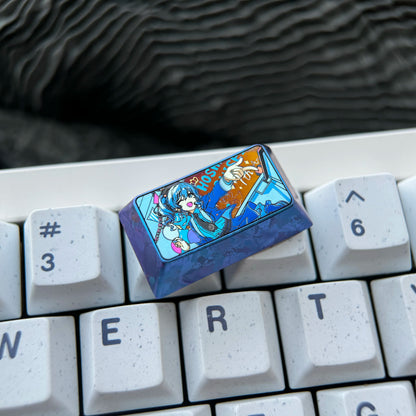 Hoshimachi Suisei Theme Collection, Titanium Alloy Personalized Keycaps, Anime Music Idol Culture Peripheral Mechanical Keyboard Customized Decorative Keycaps