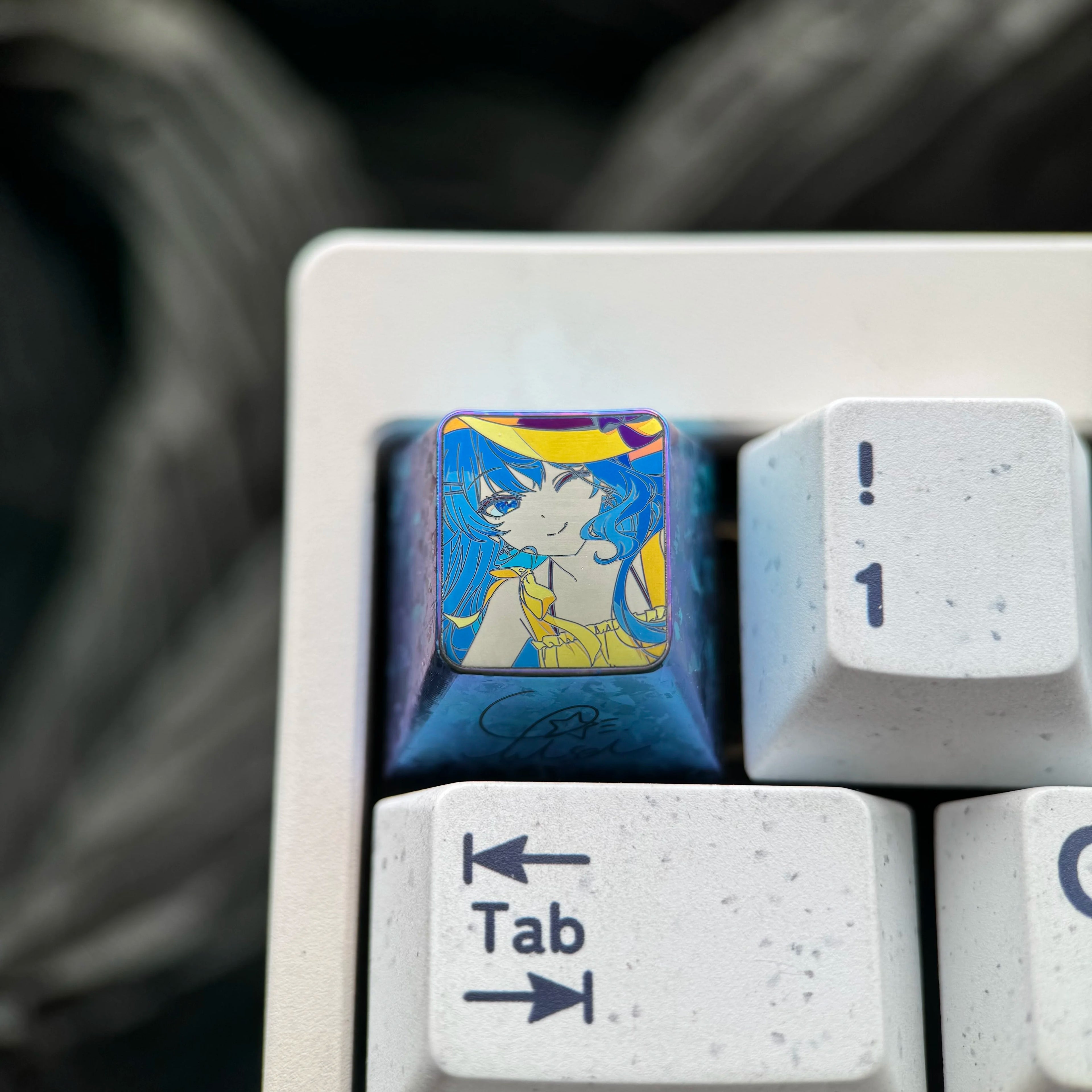 Hoshimachi Suisei Theme Collection, Titanium Alloy Personalized Keycaps, Anime Music Idol Culture Peripheral Mechanical Keyboard Customized Decorative Keycaps