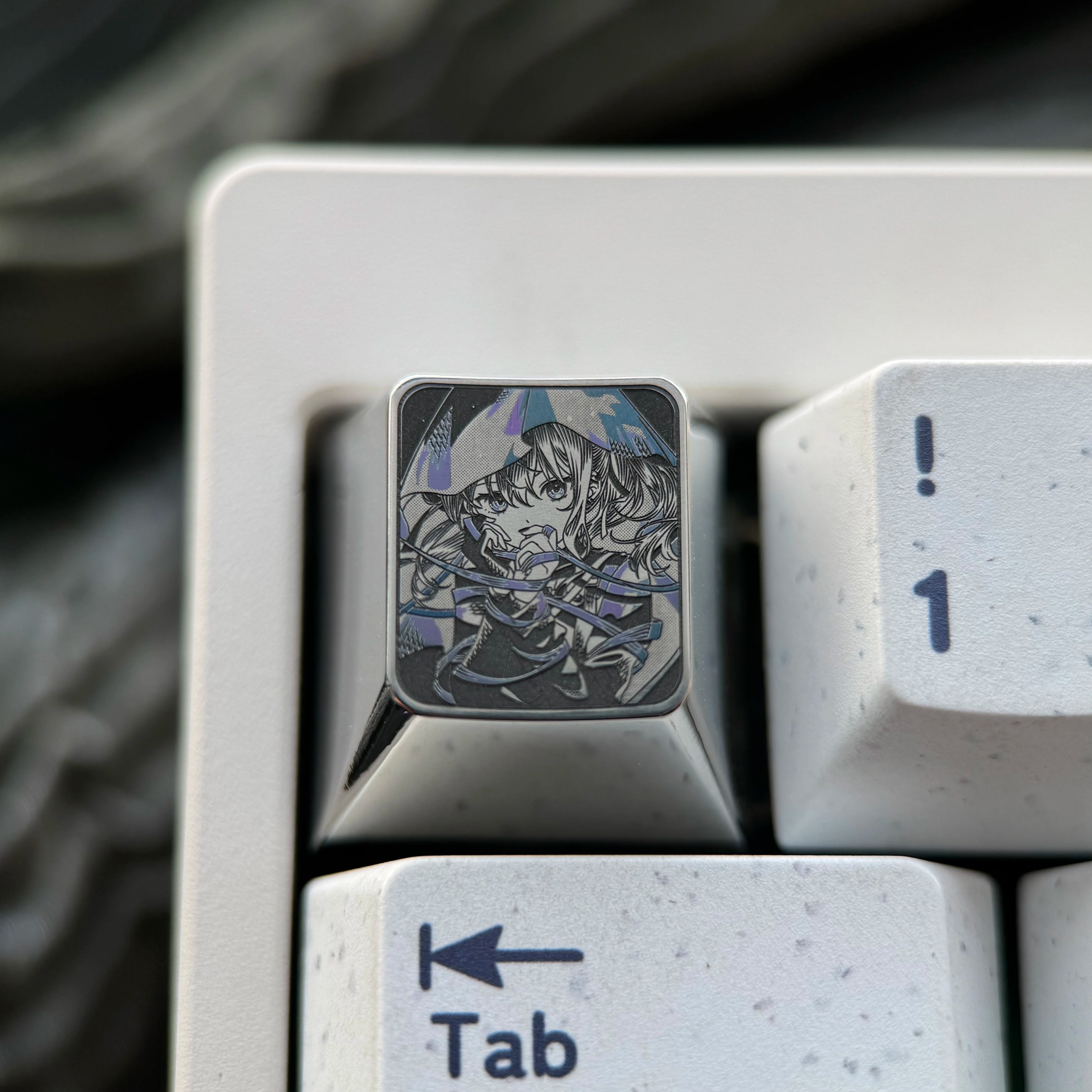 Hoshimachi Suisei Theme Collection, Titanium Alloy Personalized Keycaps, Anime Music Idol Culture Peripheral Mechanical Keyboard Customized Decorative Keycaps