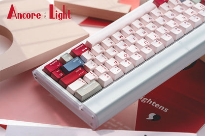 Monument Valley, ANCORE LIGHT themed personalized keycap set, soft gloss metallic pink factory high sublimation process keycaps, fully supplemented