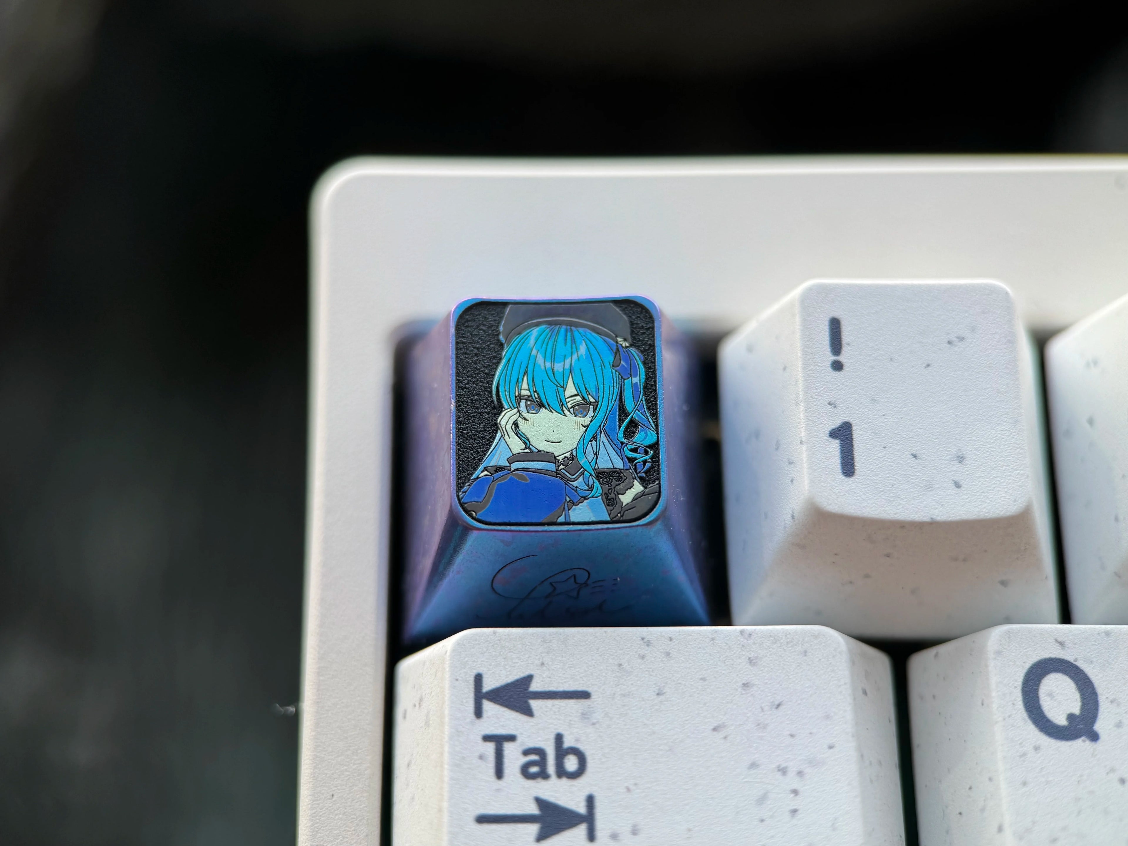 Hoshimachi Suisei Theme Collection, Titanium Alloy Personalized Keycaps, Anime Music Idol Culture Peripheral Mechanical Keyboard Customized Decorative Keycaps