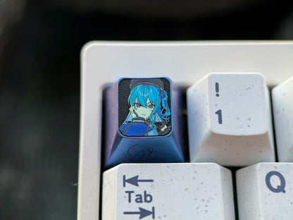 Hoshimachi Suisei Theme Collection, Titanium Alloy Personalized Keycaps, Anime Music Idol Culture Peripheral Mechanical Keyboard Customized Decorative Keycaps