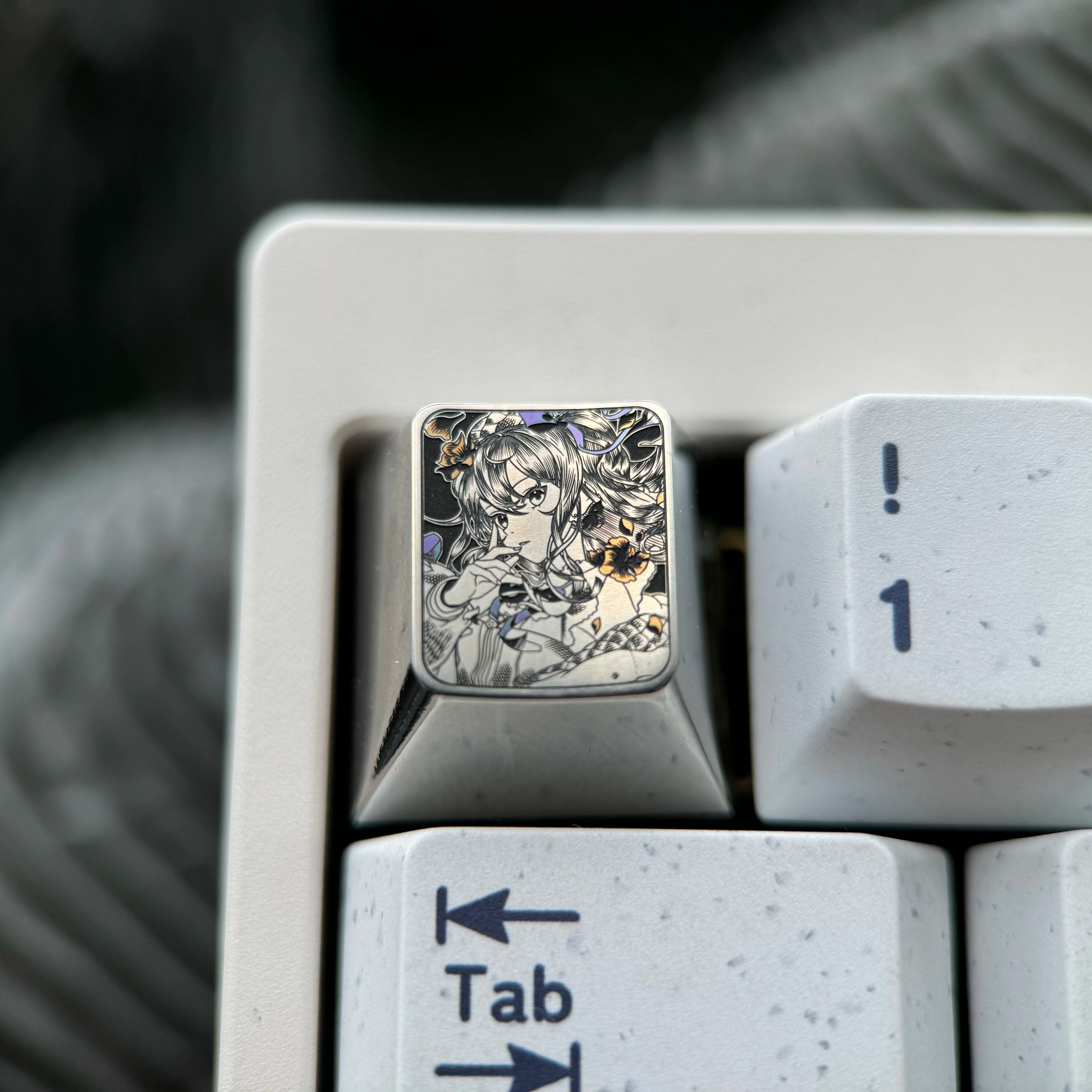 Hoshimachi Suisei Theme Collection, Titanium Alloy Personalized Keycaps, Anime Music Idol Culture Peripheral Mechanical Keyboard Customized Decorative Keycaps