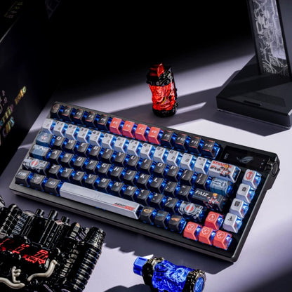 Kamen Rider themed keycaps， PBT material personalized keycap set, anime and games cultural creative decoration keycap set, compatible with 61/64/68/75/84/87/104 mechanical keyboard