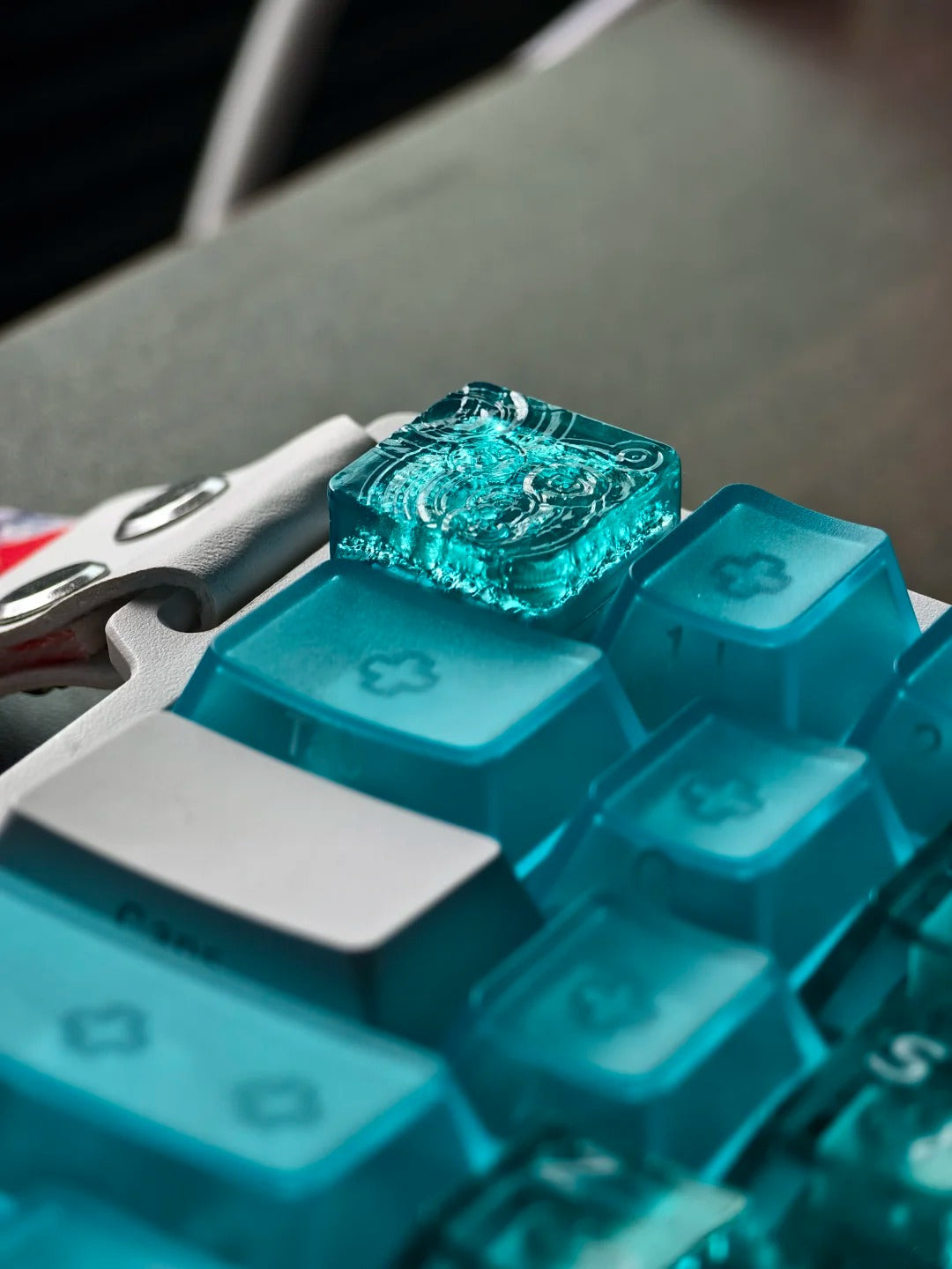 Lake water keycaps, personalized keycaps, single keycap, mechanical keyboard, creative computer desktop matching keycaps, Mechanical keyboard decorative keycaps
