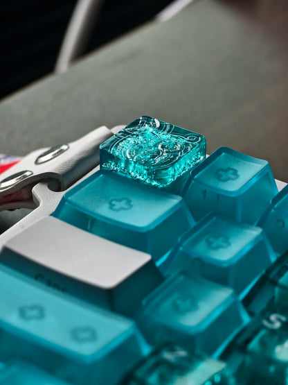 Lake water keycaps, personalized keycaps, single keycap, mechanical keyboard, creative computer desktop matching keycaps, Mechanical keyboard decorative keycaps