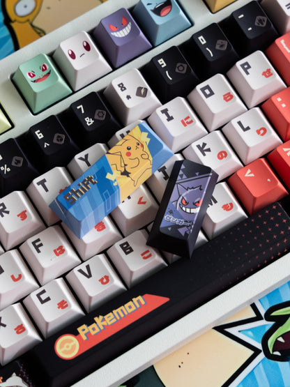 Pok é mon series keycap set, anime and game mechanical keyboard decoration keycap set, PBT material suitable for 61/64/68/75/84/87/104 key mechanical keyboards