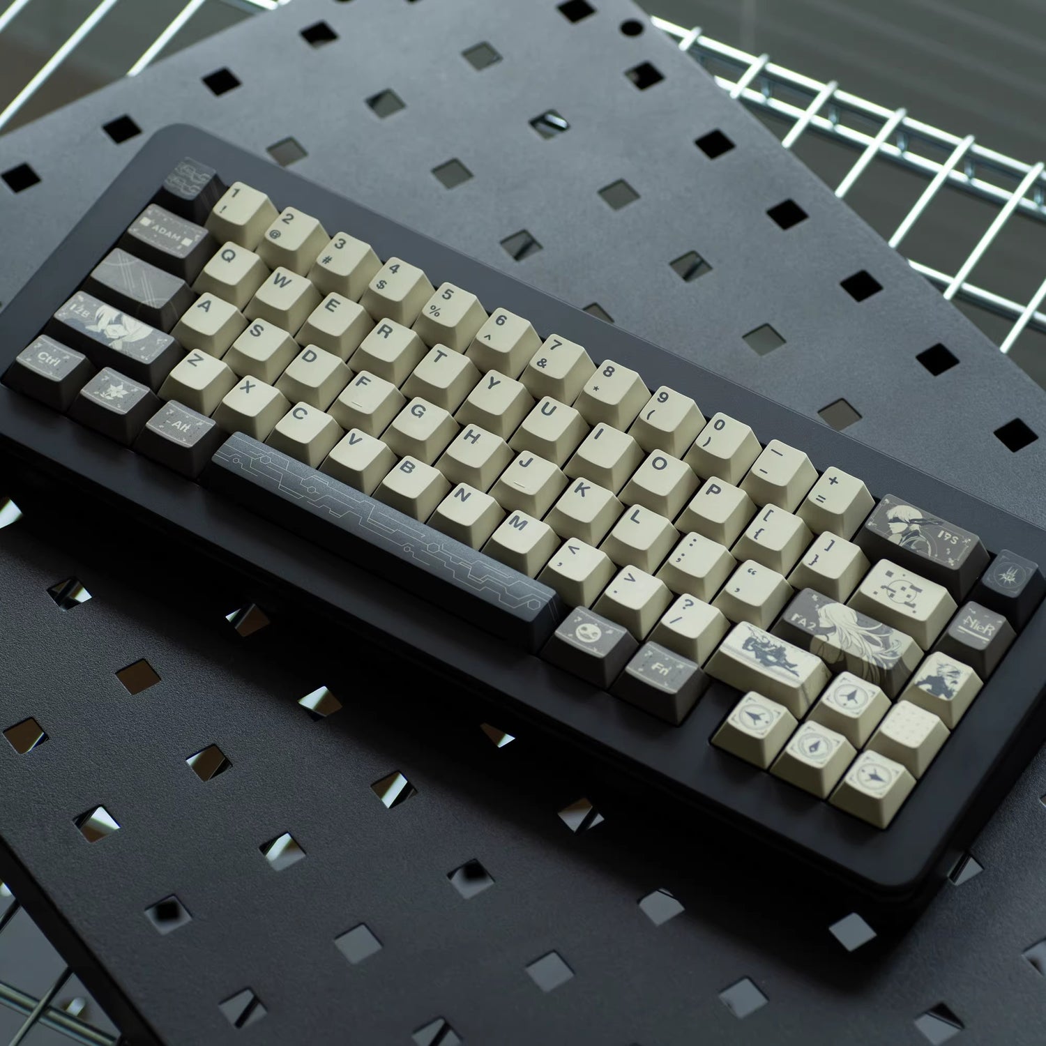 NieR: Automata theme, PBT material, sublimation， Personalized keycap set, original factory height mechanical keyboard decorative keycap set