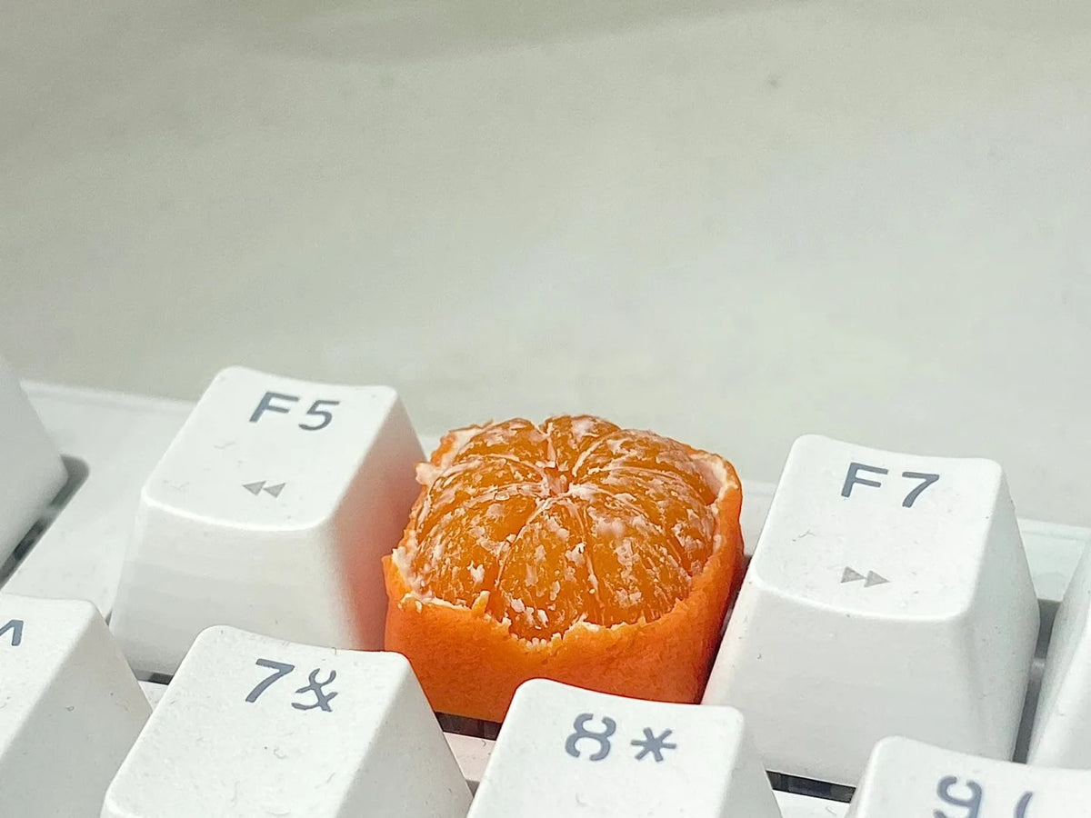Simulated fruit series keycaps, handmade personalized keycaps made of soft clay material, mechanical keyboard creatively decorated keycaps