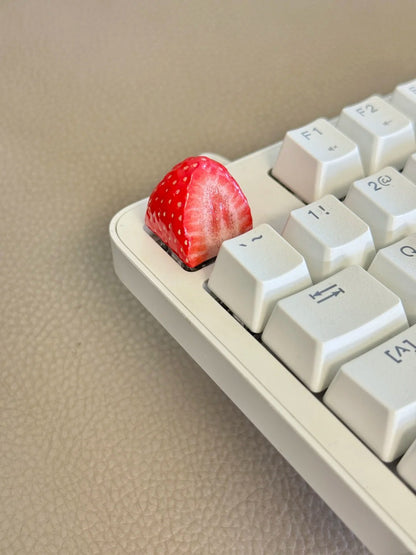 Simulated fruit series keycaps, handmade personalized keycaps made of soft clay material, mechanical keyboard creatively decorated keycaps