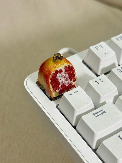 Simulated fruit series keycaps, handmade personalized keycaps made of soft clay material, mechanical keyboard creatively decorated keycaps