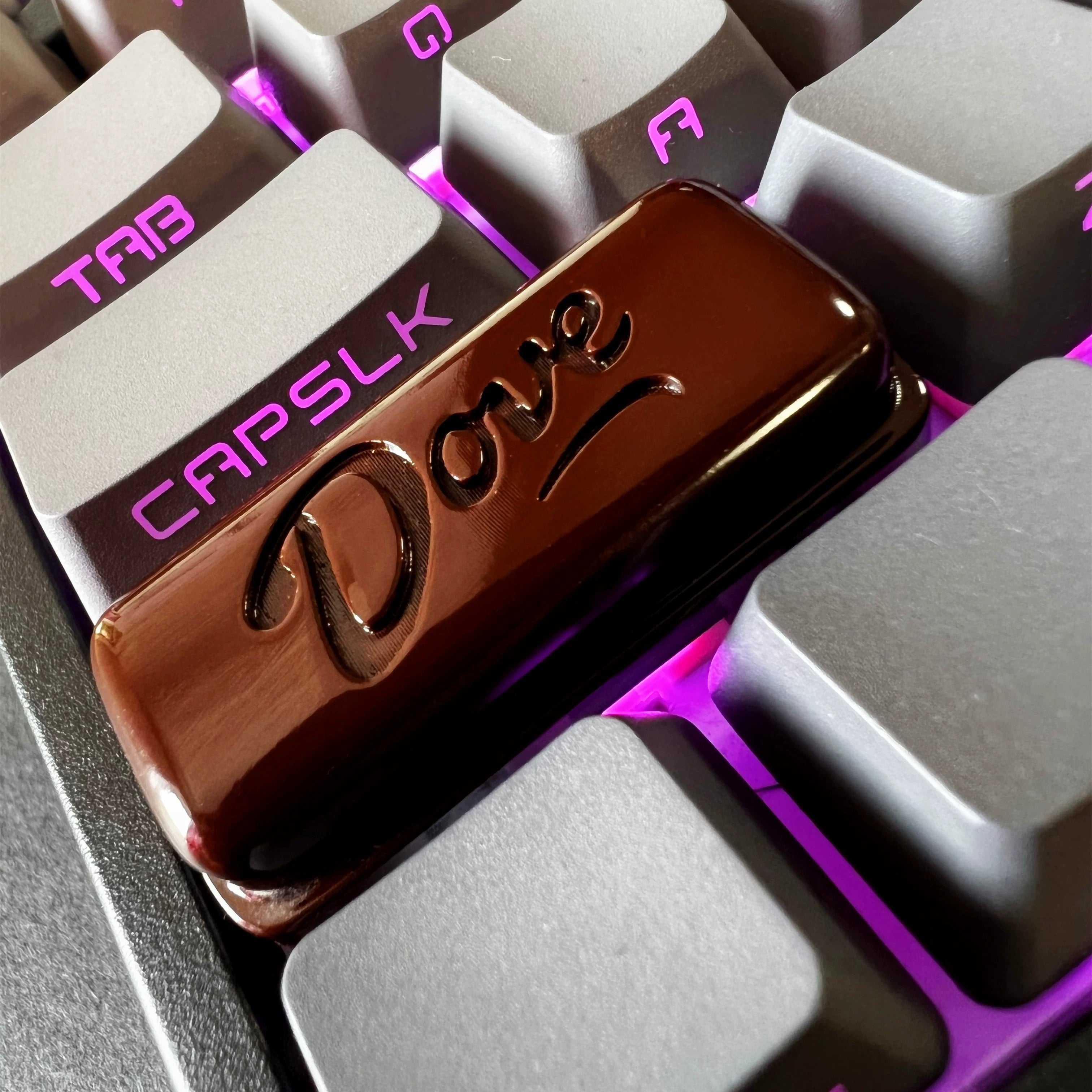 Chocolate creative personalized keycaps, pressed with mineral powder material, available in multiple sizes for mechanical keyboard decoration keycaps