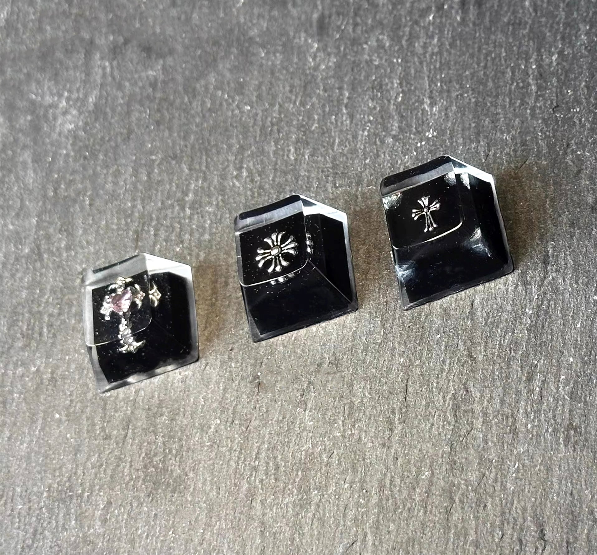 CH, Crystal drops of glue series, trendy fashion items, personalized keycaps, handmade keycaps