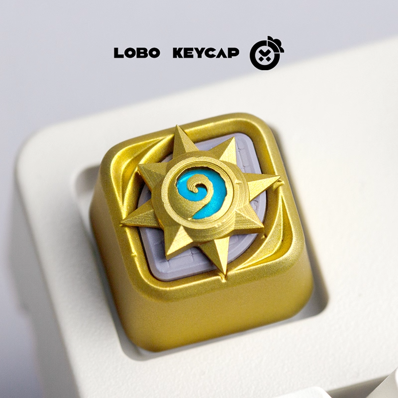 HearthStone logo multi-color resin molded personalized keycaps, mechanical keyboard resin craftsman decorative keycaps