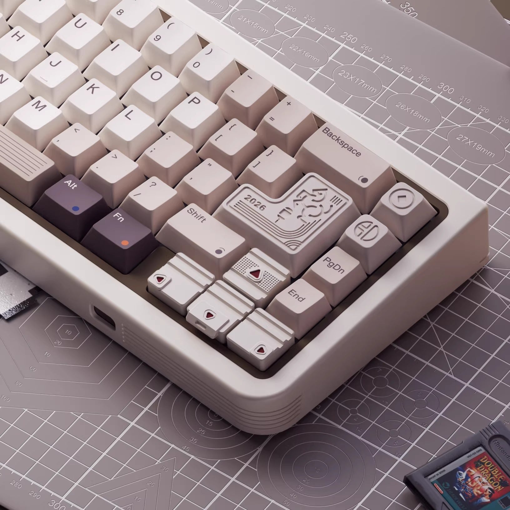 Aluminum alloy personalized keycaps, Year of the Horse commemorative edition, simple modular directional keys, metal material decorative keycaps