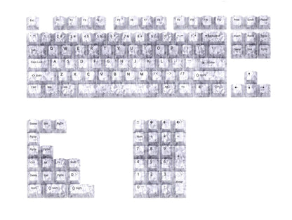 Carbon fiber patterned keycap translucent keycap set, PBT material, heat sublimation process, simple and personalized patterned keycap set, customized decorative keycap set