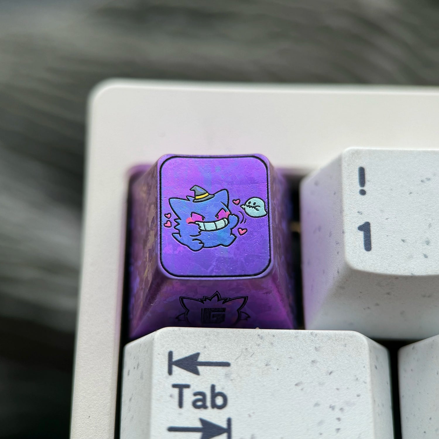 Pok é mon series, gengar themed R4 height, numerical range of 1-0, titanium alloy personalized keycaps, anime and game creative decorative keycaps