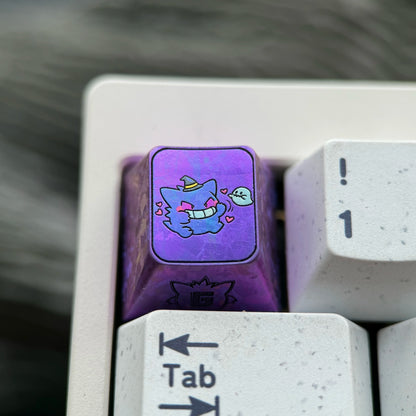 Pok é mon series, gengar themed R4 height, numerical range of 1-0, titanium alloy personalized keycaps, anime and game creative decorative keycaps