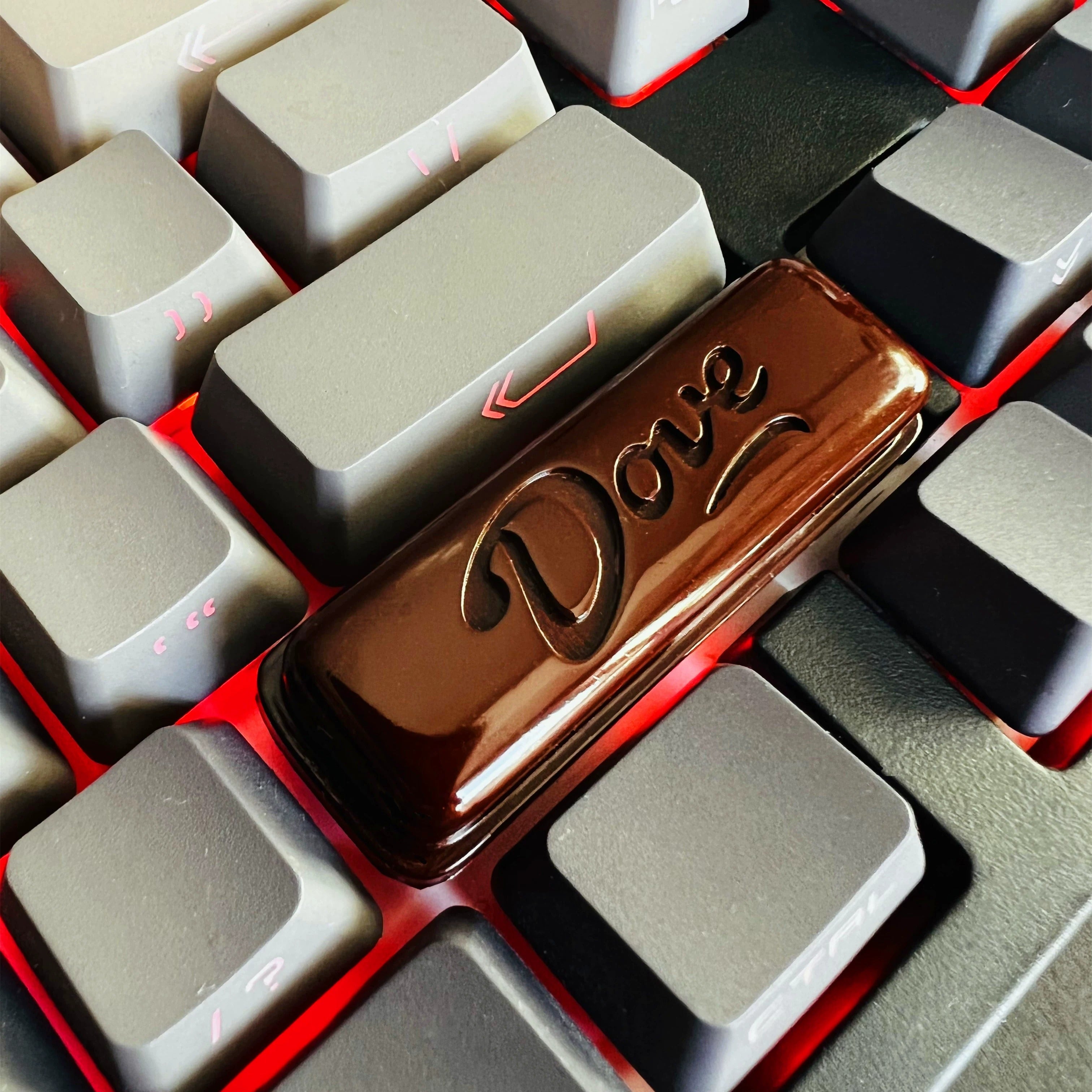 Chocolate creative personalized keycaps, pressed with mineral powder material, available in multiple sizes for mechanical keyboard decoration keycaps