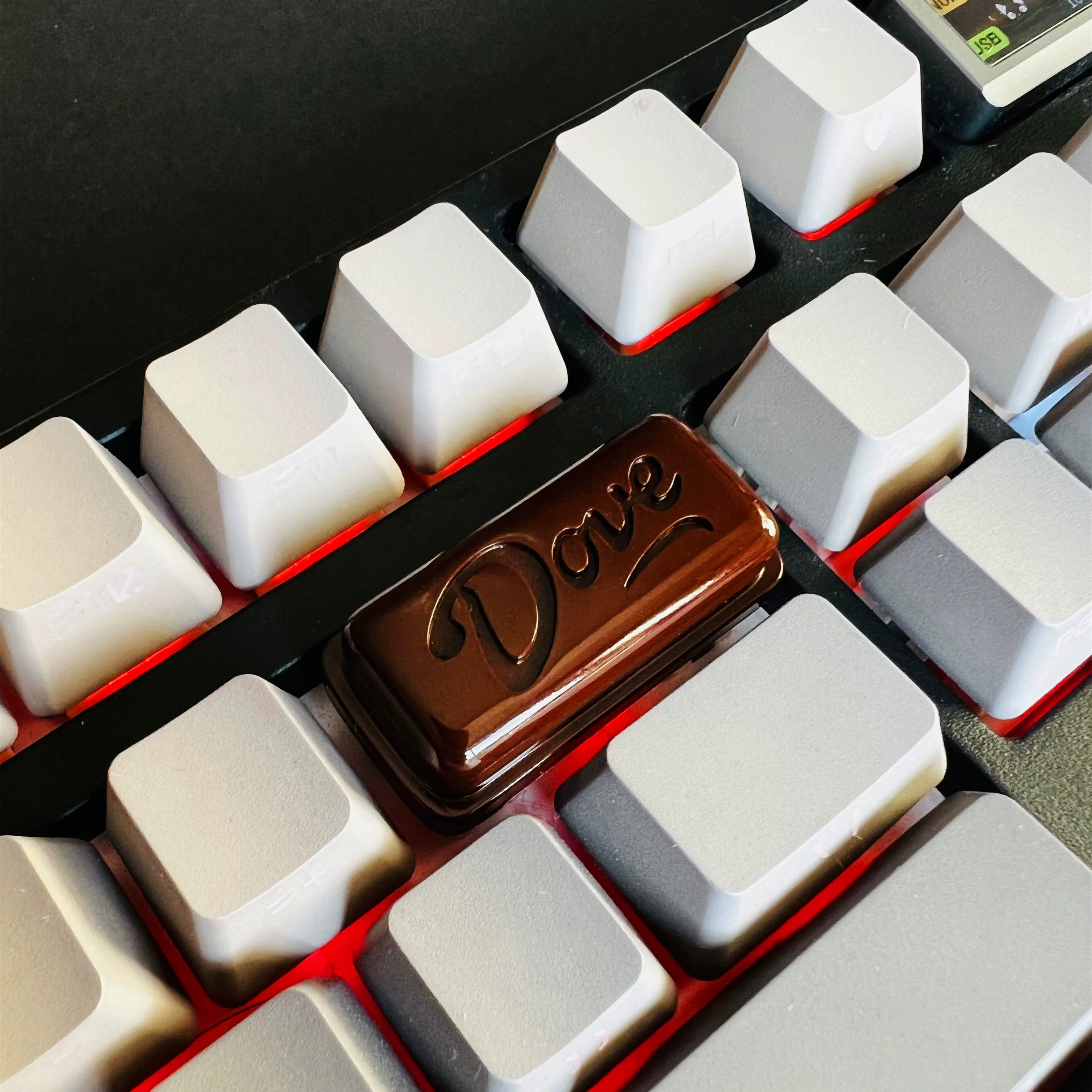 Chocolate creative personalized keycaps, pressed with mineral powder material, available in multiple sizes for mechanical keyboard decoration keycaps