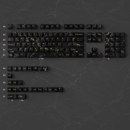 Minimally designed marble patterned keycap set, PBT Material Personalized Keycap Set, Compatible with 61/64/68/75/84/87/104 Key Mechanical Keyboard