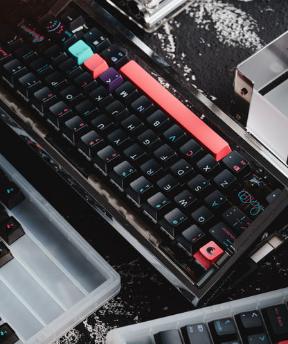 Carnival Ceremony themed design, creative keycap set, PBT material personalized keycap set, mechanical keyboard replacement decorative keycaps, compatible with 61/64/68/75/84/87/104 key mechanical keyboard