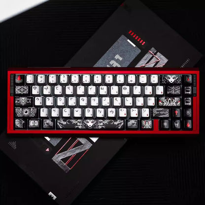 Fallen Angel Theme Design Keycap Metal Paint Pearl Paint Craftsmanship PBT Material Original Factory High Heat Sublimation Craftsmanship High Beauty Customization Personalized Keycap Set