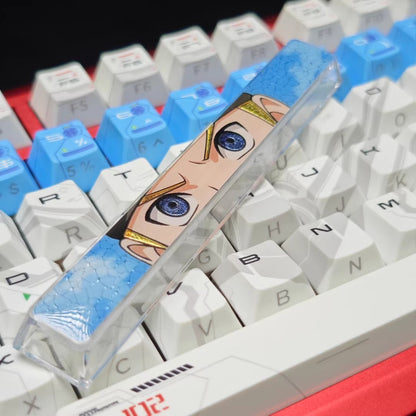 Naruto theme, 6.25U spacebar, PC crystal resin gilded personalized keycaps, anime creative cultural peripheral products, decorative keycaps