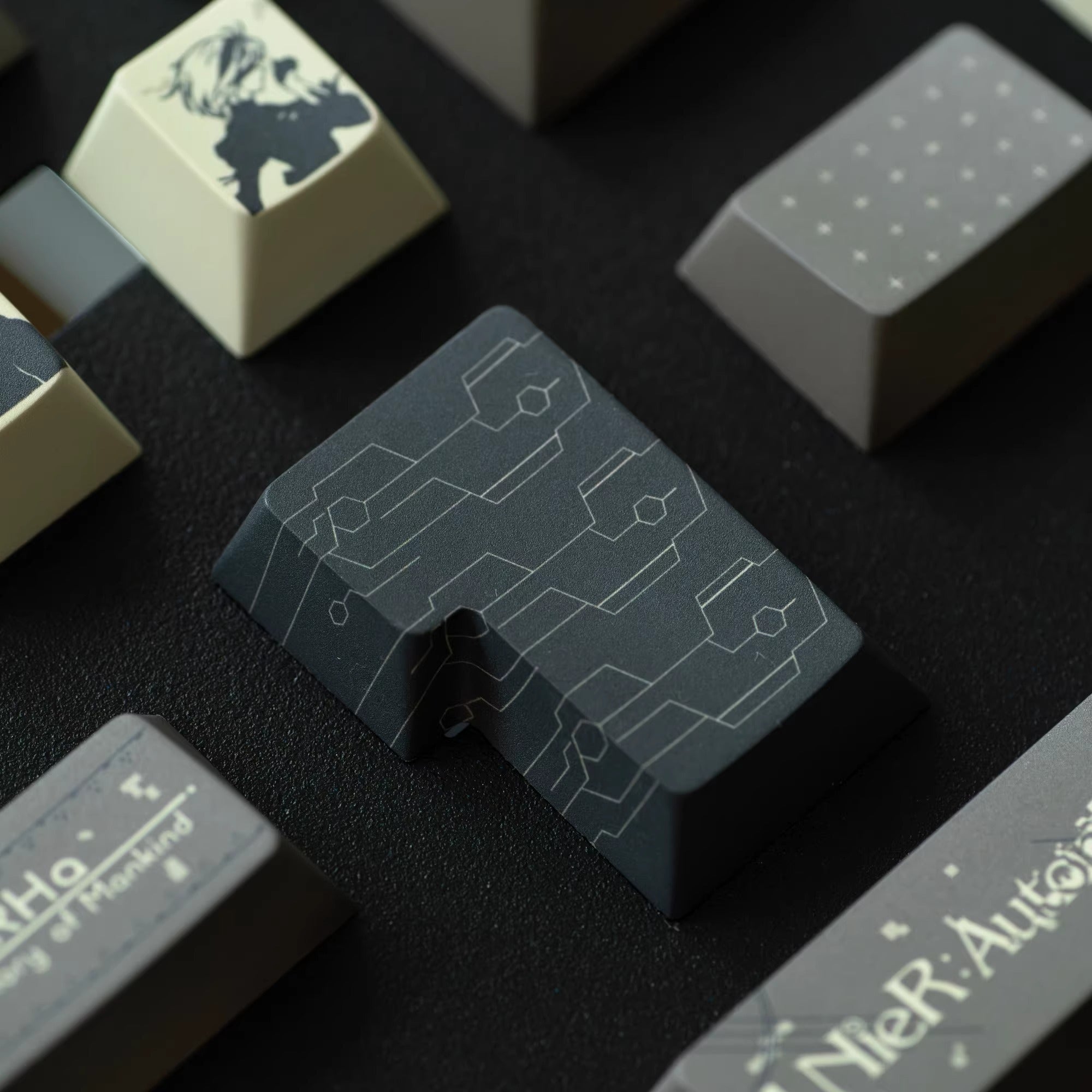 NieR: Automata theme, PBT material, sublimation， Personalized keycap set, original factory height mechanical keyboard decorative keycap set