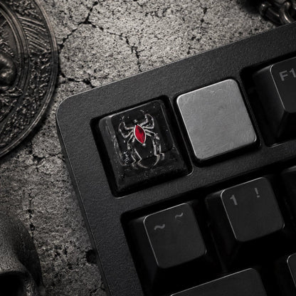 Dark themed design, Medieval Gothic style，crystal resin personalized keycaps, artisankeycaps， Mechanical keyboard decorative keycaps