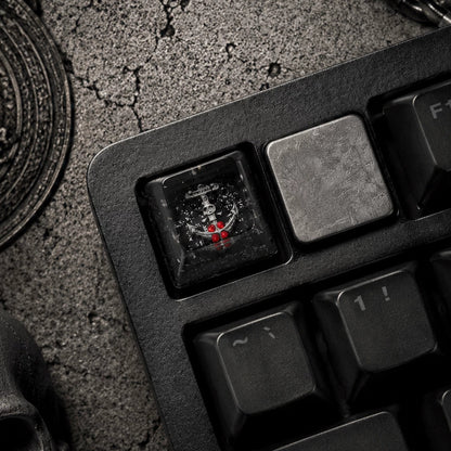 Dark themed design, Medieval Gothic style，crystal resin personalized keycaps, artisankeycaps， Mechanical keyboard decorative keycaps