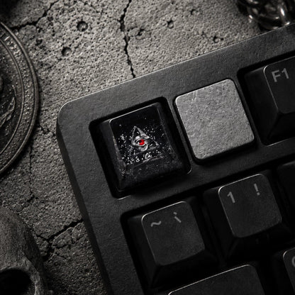 Dark themed design, Medieval Gothic style，crystal resin personalized keycaps, artisankeycaps， Mechanical keyboard decorative keycaps