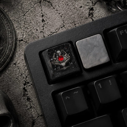 Dark themed design, Medieval Gothic style，crystal resin personalized keycaps, artisankeycaps， Mechanical keyboard decorative keycaps