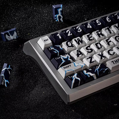 The God of Thunder themed personalized keycap set, PBT material Nordic mythology series, mechanical keyboard decorative keycap set