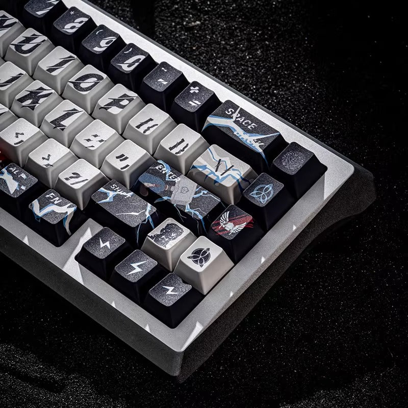 The God of Thunder themed personalized keycap set, PBT material Nordic mythology series, mechanical keyboard decorative keycap set