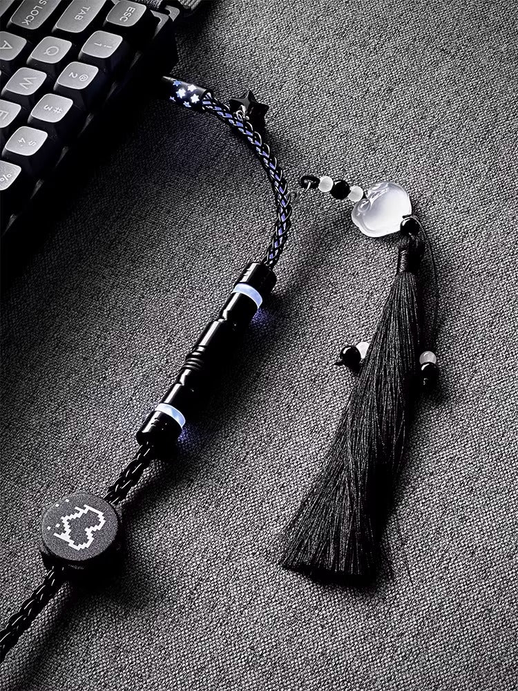 Single crystal copper aviation plug custom data cable ink RGB Glacier/Colorful 8K e-sports mechanical keyboard data cable