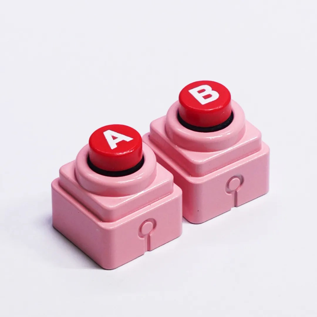 Arcade game shaped keycap set, lucky joystick+double happiness button, personalized metal keycaps, mechanical keyboard game cultural and creative peripheral, decorative keycaps
