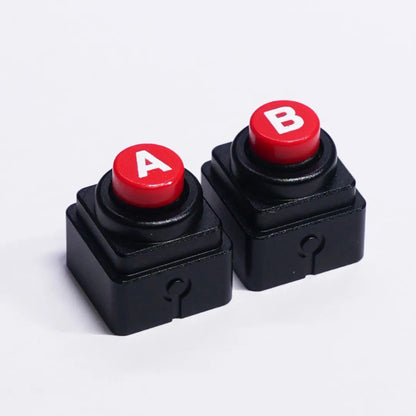 Arcade game shaped keycap set, lucky joystick+double happiness button, personalized metal keycaps, mechanical keyboard game cultural and creative peripheral, decorative keycaps
