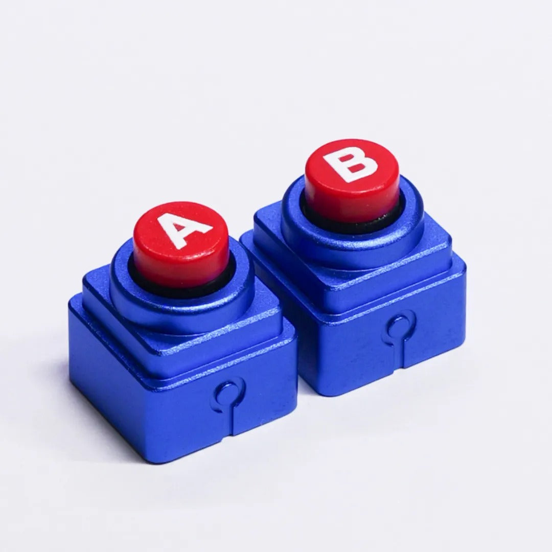 Arcade game shaped keycap set, lucky joystick+double happiness button, personalized metal keycaps, mechanical keyboard game cultural and creative peripheral, decorative keycaps