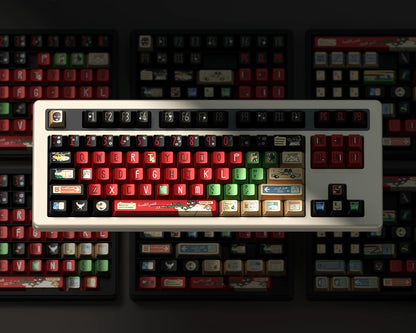 CS2 Stupid Bandit Theme Keycap Five sided Heat Sublimation Original Factory Height 144 Key Metallic Paint CS Theme Personalized Keycap, FPS Game Custom Set Keycap