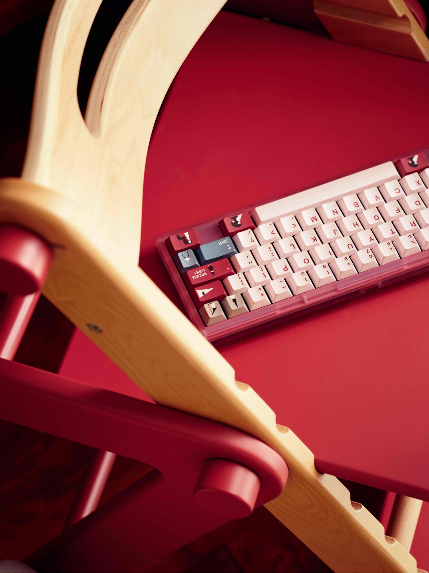 Monument Valley, ANCORE LIGHT themed personalized keycap set, soft gloss metallic pink factory high sublimation process keycaps, fully supplemented