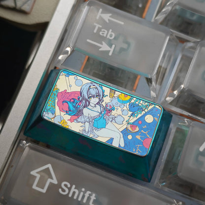 Honkai：Star Rail，Firefly themed 1.75U titanium alloy personalized keycaps, mechanical keyboard decorative keycaps, anime and game cultural creative keycaps