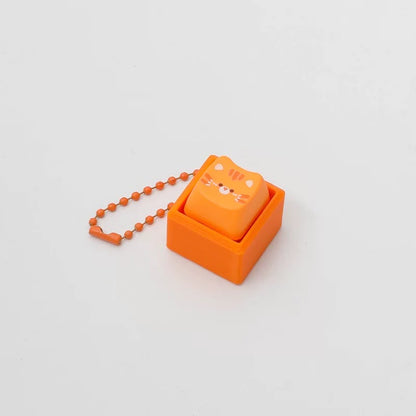 Cute cat switch tester, keycap keychain, cat themed keycap switch mechanical keyboard creative peripheral cultural products.