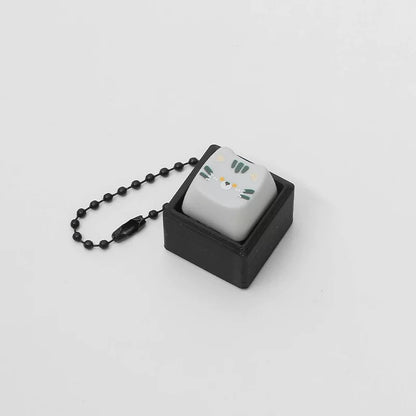 Cute cat switch tester, keycap keychain, cat themed keycap switch mechanical keyboard creative peripheral cultural products.
