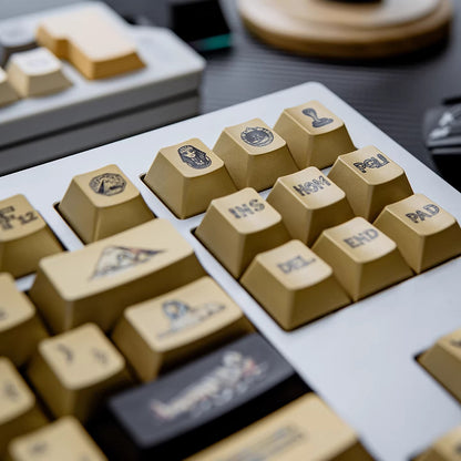 Mysterious Egypt, Metal Gloss PBT Material Personalized Keycap Set, Mechanical Keyboard Theme Design Decorative Keycap Set
