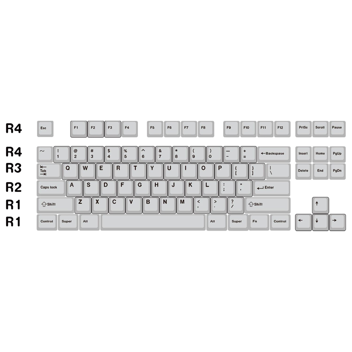 Anode violet aluminum alloy metal keycap set factory height, mechanical keyboard metal decorative keycaps, liquid character design artistic keycaps