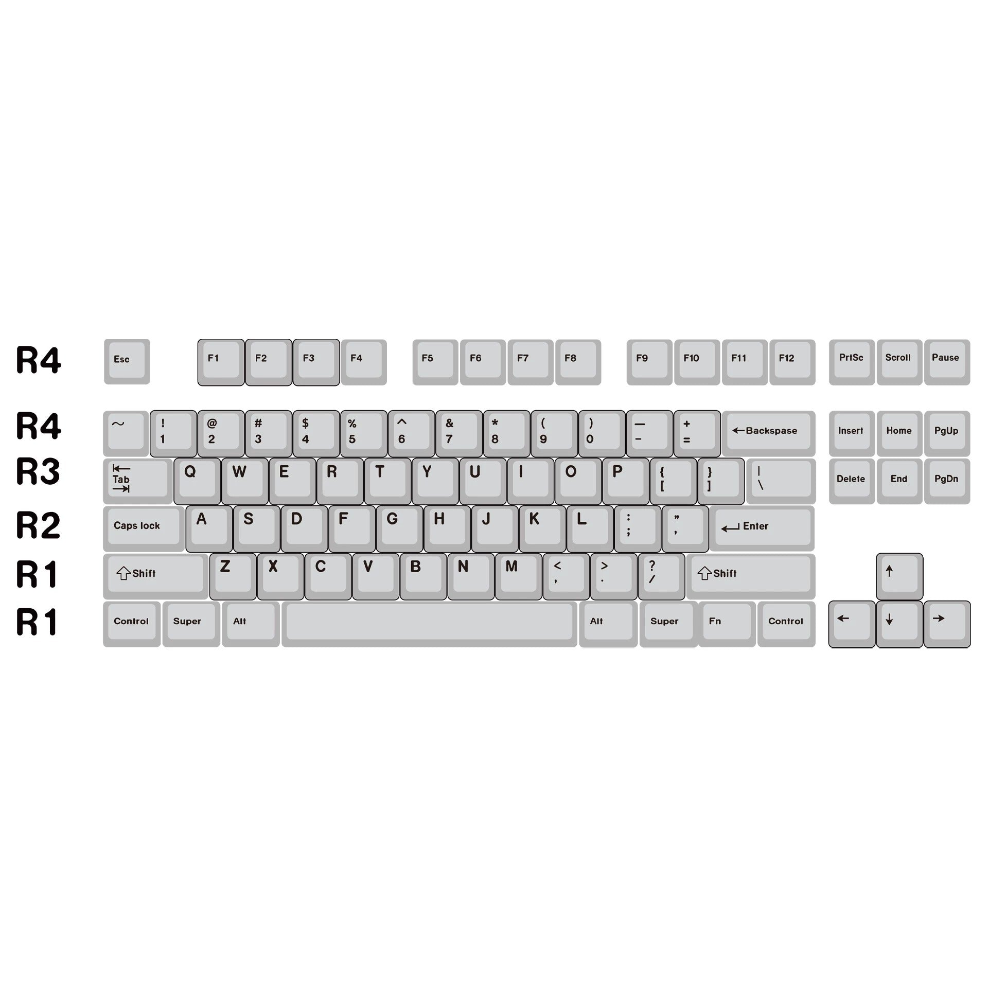 Anode violet aluminum alloy metal keycap set factory height, mechanical keyboard metal decorative keycaps, liquid character design artistic keycaps