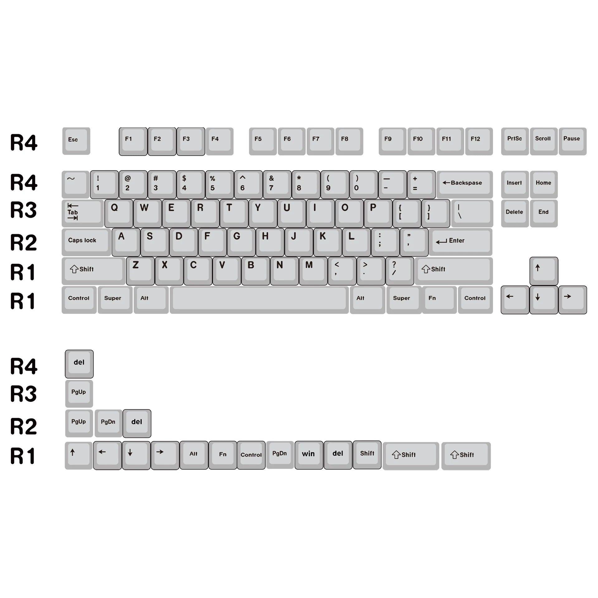 Anode violet aluminum alloy metal keycap set factory height, mechanical keyboard metal decorative keycaps, liquid character design artistic keycaps